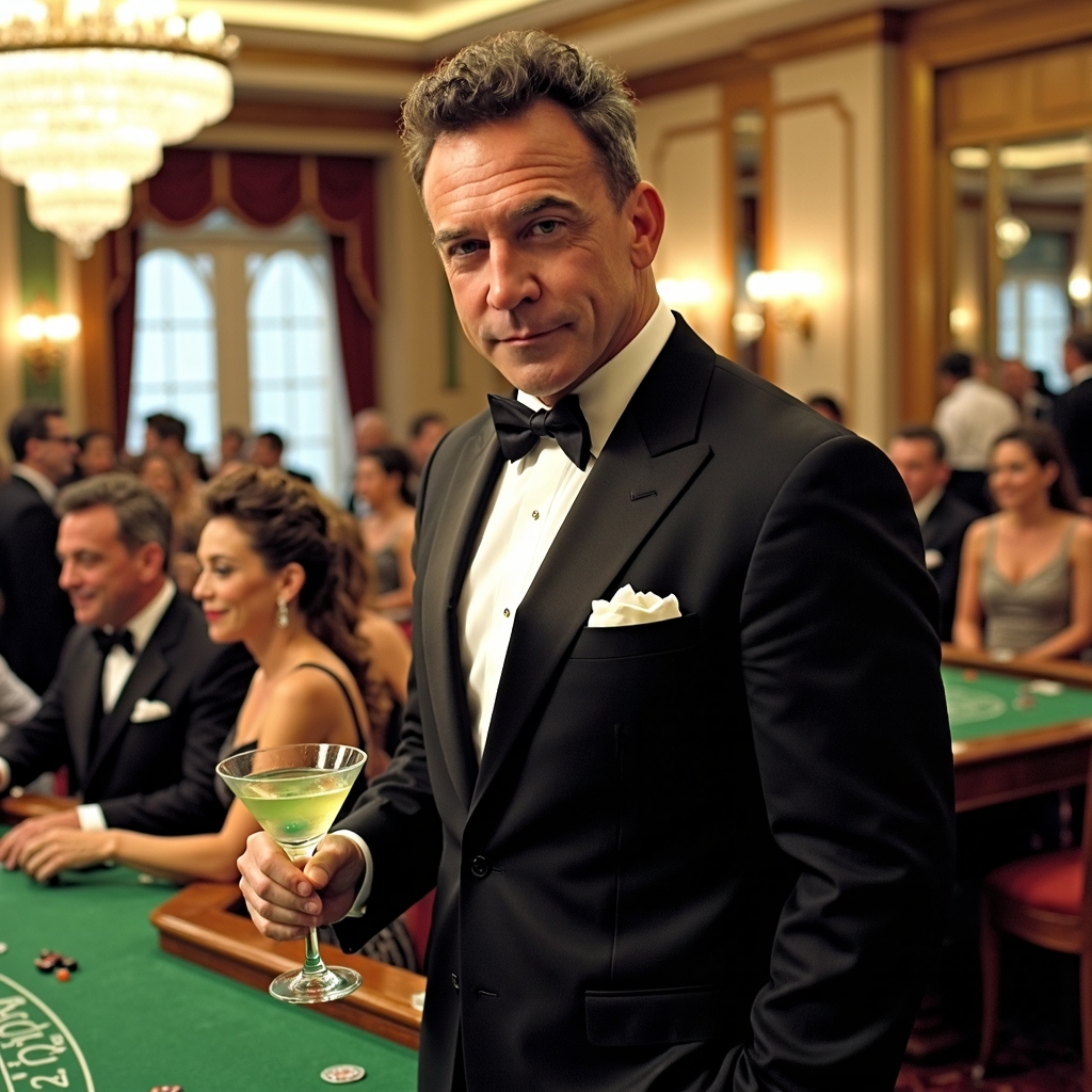 photograph of jon407 green eyed man dres-FLUX TRAI